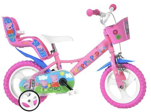 Dino Bikes Peppa Pig Bicycle, Pink, 12-Inch, Ages 3 to 5