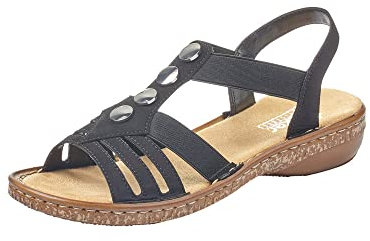 Rieker dam 62831 sandaler, Svart 00 svart - 40 EU