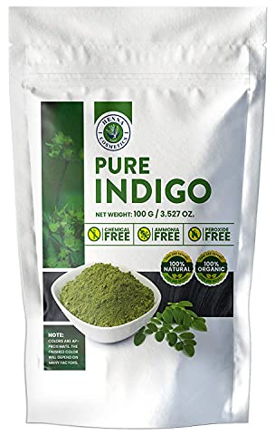 Henna Cosmetics Indigo Powder Natural Hair Dye Kit | Organic Black 100 Grams (3.52 Ounces)