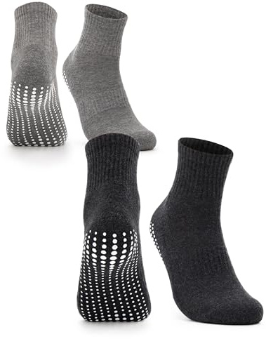 Occulto Damen Stoppersocken 80% Baumwolle 2-4 Paar (Modell: Madeleine) 2 Paar|Schwarz,Grau 35-38