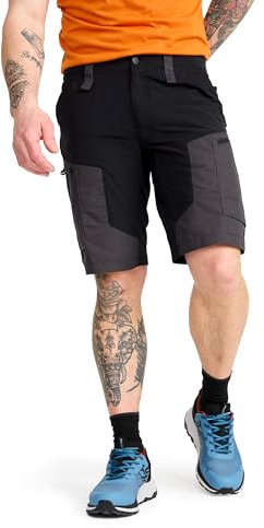 RevolutionRace RVRC GP Shorts für Herren, strapazierfähige und belüftete Wandershorts für alle Outdoor-Aktivitäten, Jet Black, L
