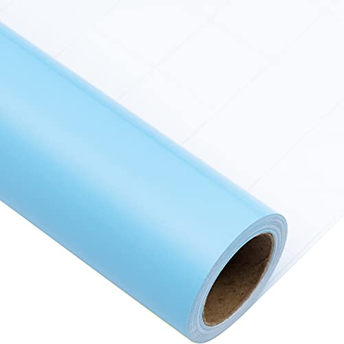 Rouleau de papier d'emballage bleu Holijolly - Papier de couleur unie pour anniversaire, Saint-Valentin, fête des mères, vacances - 43,2 cm * 10 m (47,23 pieds carrés)