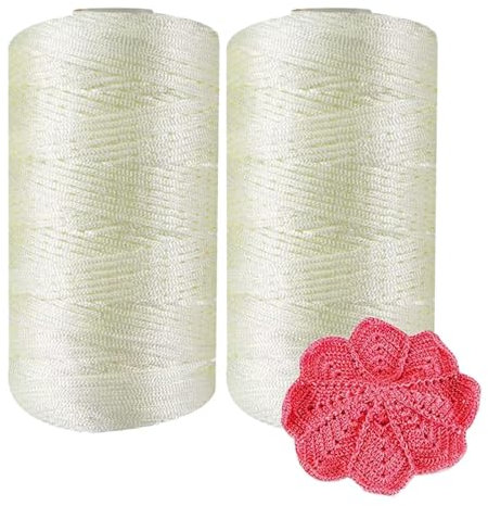 2 Pezzi Filato Di Cotone Scintillante Filati Cotone Glitter Per Uncinetto Borse Uncinetto Sorrento Fili Cordoncino Paillettes Filato Per Maglieria, 200g Per Ferri Uncinetto