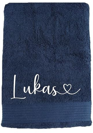 Handtuch mit Namen & Herz bestickt Farbwahl Größenwahl Geschenk personalisiert Geburtstag Händehandtuch mit Bestickung personalisiertes Badetuch Waschlappen heart towel Muttertag Mama personalisiert