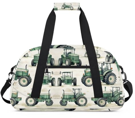 Tractor Truck Kids Duffel Bag for Boys, Sports Gym Bag Overnight Travel Weekender Bag Lightweight Carry On Sleepovers Bag for School Practice Gymnastics