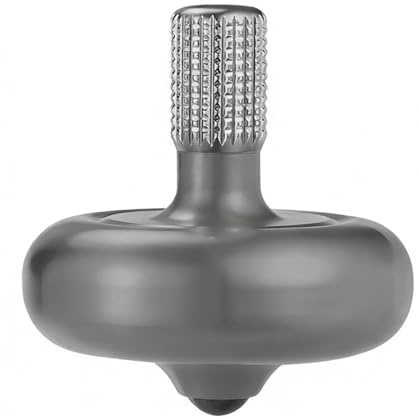 Trompo de Titanio de precisión, Tiempo de Giro Largo> 10 Minutos, Equilibrio, Resistente al Desgaste, Resistente a Las caídas, no se oxida (Thor Lavado a Piedra Gris)