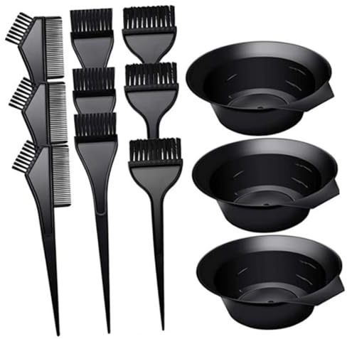BESTYASH 20pcs Disposable Hair Dye Set Shawl and Bowl for Diy Home Salon Barber Hair Coloring Kit Including Dyeing Tools