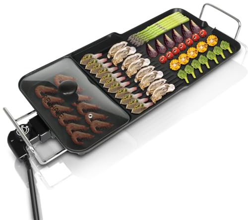 AEWHALE 3-in-1 Electric Grill Plate,Tabletop Grill 2000W XL