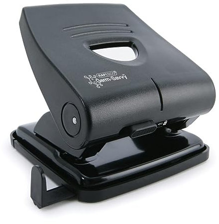 Rapesco PF827PB2 Germ-Savvy Antibakteriell, 2-Fach Locher 827-P, 30 Blatt Stanzkapazität, Schwarz