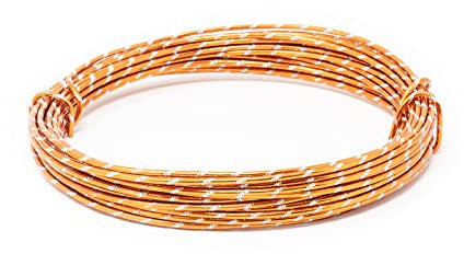Diamond - Aluminium Wire 2 mm X 10 M Aluminium Wire Rhinestone Effect Alu Wire orange