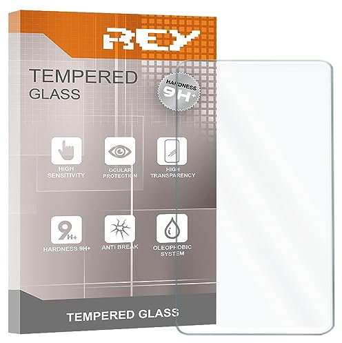 REY 2X Protector de Pantalla para Universal 9, Medida 13,3 x 22,8cm, Cristal Vidrio Templado Premium, Táblet ¡¡¡ Medir Antes de Comprar !!!