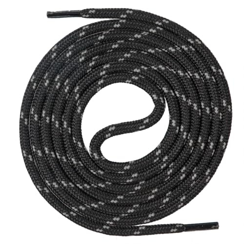 Mount Swiss Lacci per scarpe rotondi, ø 4,5 mm, di alta qualità, resistenti agli strappi, in poliestere resistente, per scarpe da trekking, scarpe da lavoro, scarpe da montagna e da trekking