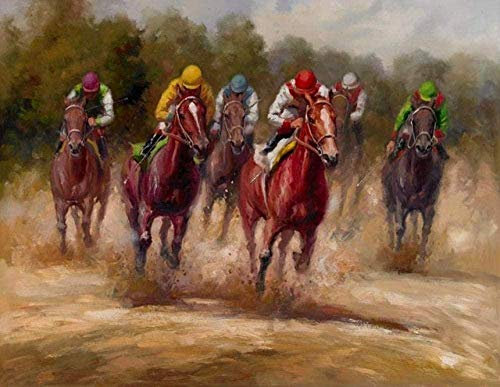 KELDOG Horse Racing Jigsaw Puzzle Wooden Puzzles 1000 Piece, Jigsaw Intellectual Toys, Casual Jigsaw Puzzles For Adults Kids Game - Animal-1000_Pieces