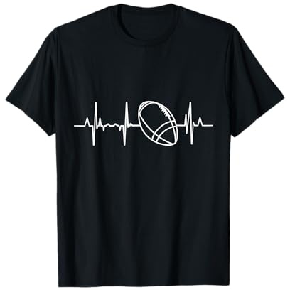 American Football Heartbeat Pulse Line T-Shirt