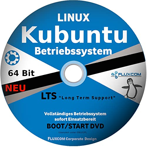 Kubuntu 24.04.4 LTS, 64 Bit, Linux, Deutsch, DVD, vollständiges Betriebssystem