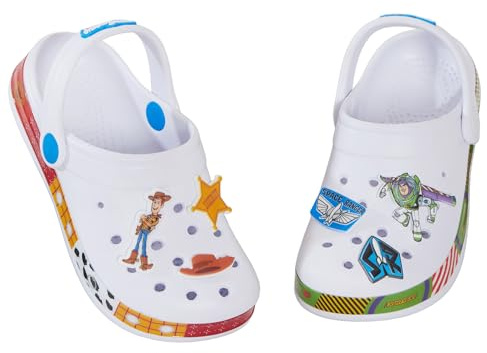 Disney Sabots Toy Story pour filles et garçons avec breloques Buzz Woody pour intérieur et extérieur avec sangle de cheville