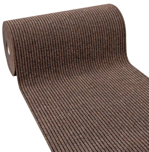 emmevi Passatoia Ingresso Esterno Interno Su Misura Al Metro H100 Cm Tappeto Asciugapassi Moquette Marrone