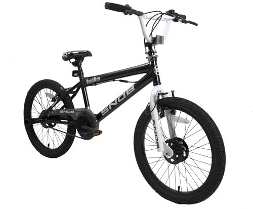 Snob Punisher Freestyle BMX 20 Wheel Kids Bike Black With Stunt Pegs Age 7+