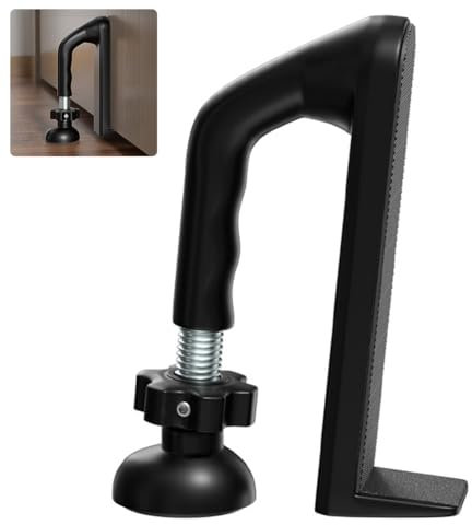 DASIAUTOEM Bloque-porte portable, anti-effraction, dispositif de sécurité portable, anti-effraction, double protection réglable, dispositif de sécurité pour la maison, l'hôtel, les voyages (noir)