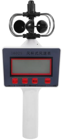 Alipis Anemometro Portatile in Plastica, Misuratore di Velocità del Vento con Display Lcd, Design Compatto Rapido e Preciso per Vento per Uso Professionale e Ambienti Didattici