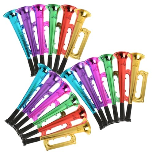 BESTonZON 18piezas Altavoz Colorido Bocinas Para Hacer Ruido Para Fiestas Deportivas y Eventos Al Aire Accesorios De Trompeta Adultos