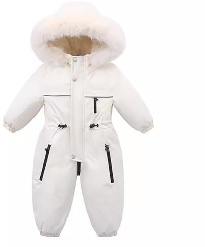 Générique Combinaison Ski Enfant, Veste de Ski et Pantalon de Hiver Chaud Tenue Plein Air Combinaison Bebe Garcon Manteau à Capuche Chaude Bebe 24 Mois 4-5 Ans