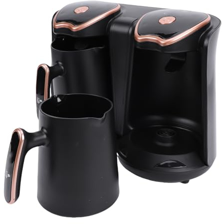 Greensen Türkischer Kaffeemaschinen-Hersteller, 1200W Doppelte Abteilung Elektrische Türkische Kaffeemaschine mit 2 Tassen, für Heiße Getränkezubereitung
