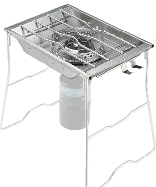 CAMPINGMOON Propane Top Stove Plate Stainless Steel Frame IGT Table Top Gas Burner Windproof Recessed Design for Camping CK-25PG/PG-4 (Gas not Included)