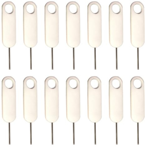 Beaupretty 20 Piezas de Extractores de Sim Aplicables para Teléfonos Móviles Herramienta de Expulsión de Bandeja Sim de Acero Inoxidable Agujas Convenientes para Extracción de Tarjeta