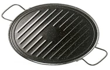 Garcima 11036 - Plancha grill esmaltada redonda 36cm