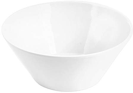 Saturnia 5061224 Insalatiera Conica In Porcellana Bianca, Cm 24