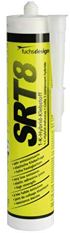 FUCHS SRT8 Montagekleber für Glasbausteine 290 ml Weiß für Glas und anderen Materialien - Ersatzkartusche für das Quick-Fix Verlegesystem