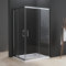 Duschkabine 100x80cm Eckeinstieg mit Schiebetüren Duschkabine Schiebetür 6mm ESG Glas Duschabtrennung Dusche Duschwand Höhe 185cm ohne Duschtasse