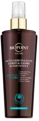 Biopoint Solaire - Elisir di Sole, Siero Autoabbronzante, Azione Intensa e Antimacchie, Dona un'Abbronzatura Rapida, Illumina e Idrata la Pelle, Adatto a Ogni Tipo di Incarnato, Marrone