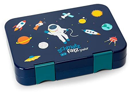 Schmatzfatz Fiambrera Infantil con Compartimentos, Tupper Niños Colegio, Taper Infantil de Colores, Loncheras para Niños con Secciones sin BPA y a Prueba de Fugas, Apta para Lavavajillas