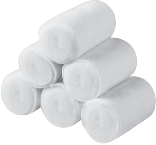 Nuanchu 6 Rolls Cast Padding Soft Individual Pack Padding Use with Plaster Cloth Gauze Bandage for Halloween Wrap Bandage Art Projects, Body Casts, Mask Making, Hobby Craft(2 Inch X 8.8 ft)