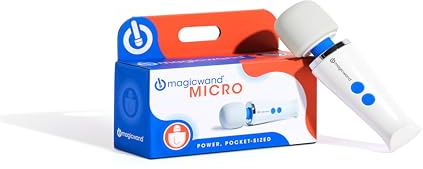 Magic Wand Micro HV-60 – Cordless, Compact Multi-Speed Personal Vibrator for Women, Men, & Couples – Body-Safe Silicone Head & Flexible Neck for Ultimate Massage & Relaxation