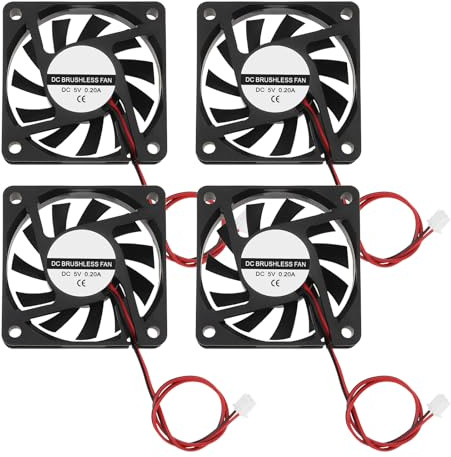ECSiNG 4Pcs DC 5V 6010 Ventola di Raffreddamento Senza Spazzole Cuscinetti A Olio Ventola per Il Raffreddamento PC Case del Computer CPU Dispositivi di Raffreddamento Radiatori Fan-2 Pin Case Fan
