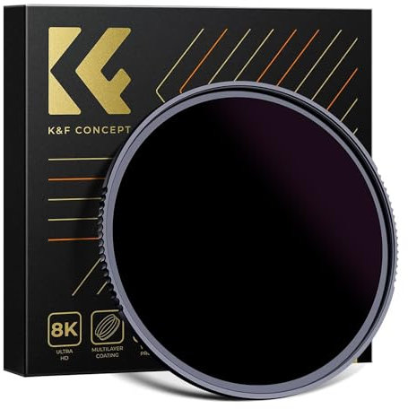 K&F CONCEPT Nano-Xcel 72mm ND Filtro ND100000 (16.6 Pasos),Filter ND de Densidad Neutra ND100000, Filtros de Vidrio Óptico HD con Nano Revestimiento 28 Capas