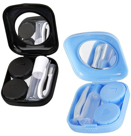 MYSUNBAR Récipient pour lentilles de contact, accessoires pour lentilles de contact, conteneur portable pour lentilles de contact, étui de voyage, multicolore, organisateur de poche, Multicolore,