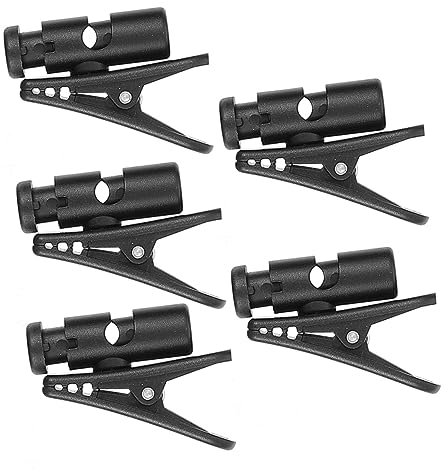 Clip de Fijación para Cable de Auriculares Negro 5 Piezas Abs PC