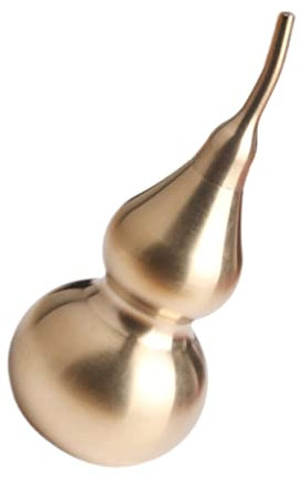 Cabilock 88mm Hollow Brass Gourd Figurine Decorative Copper Ornament Feng Shui Lucky Desktop Decor for Home and Office