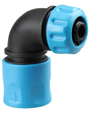 LUMOOM Adaptateur coudé rapide pour tuyau d'arrosage, raccord de tuyau 1/2, raccord de tuyau à 90 °, accessoire pour arrosage de jardin, arrosage, lavage de voiture (bleu)