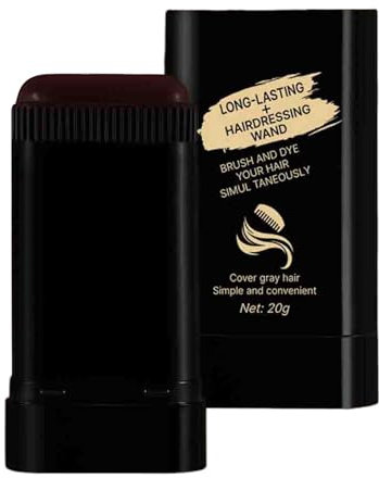 Haarmascara Haarfärbestift,Haarfarbe Stick, Ansatz-Kaschierstift, Ansatzfarbe Pinsel zum temporären Färben der Haarwurzeln, Hochpigmentierter Haarwurzel-Concealer (01 Schwarz)