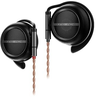 Aune AC45 Open-Back Clip-on Headphones, with 40mm W-Shaped Bio-Fiber Composite Diaphragm, Dynamic Driver, Hi-Res Audiophile Headphones for HiFi System, Home Audio, Portable Audio, DAP