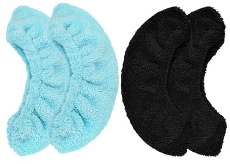Parliky 2 Paires Protège-Lames de Patins à Glace Élastiques pour Garçon Fille Doublure Absorbant Humidité Protections Durables pour Patinage Artistique et Hockey Garçon Fille Lot de Noir