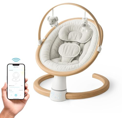 BooBoo Baby Swing and Bouncer Seat with Bluetooth Audio and Toy Bar