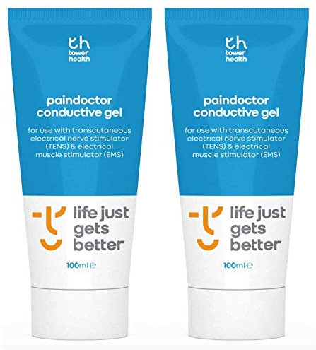 Pain Doctor Conductive Gel 2X Paindoctor Improve Conductivity for Best Stimulation and Results Enhance SelfAdhesive Properties to Be Used with TENS and EMS Electrodes New Size 100ml, Blue