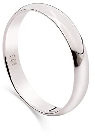 Sterling Silver Ring 4mm Band In Sizes G,H,I,J,K,L,M,N,O,P,Q,R,S,T,U,V,W,X,Y,Z (Q)