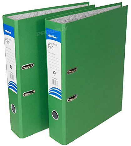 [Pack of 2] Green Foolscap Lever Arch Files 75mm Paper Storage Archive Legal Document Folders
